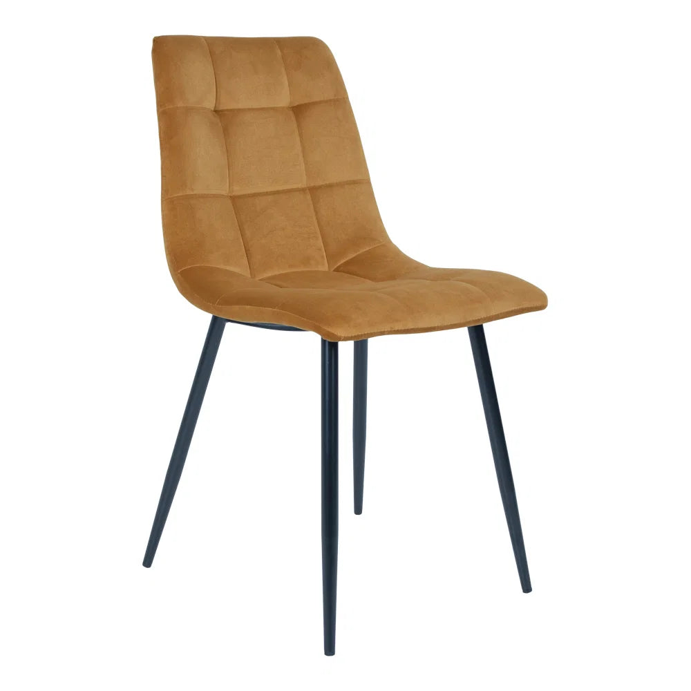 House Nordic, Middelfart Matstol Sammet Senapsgul – set om 2