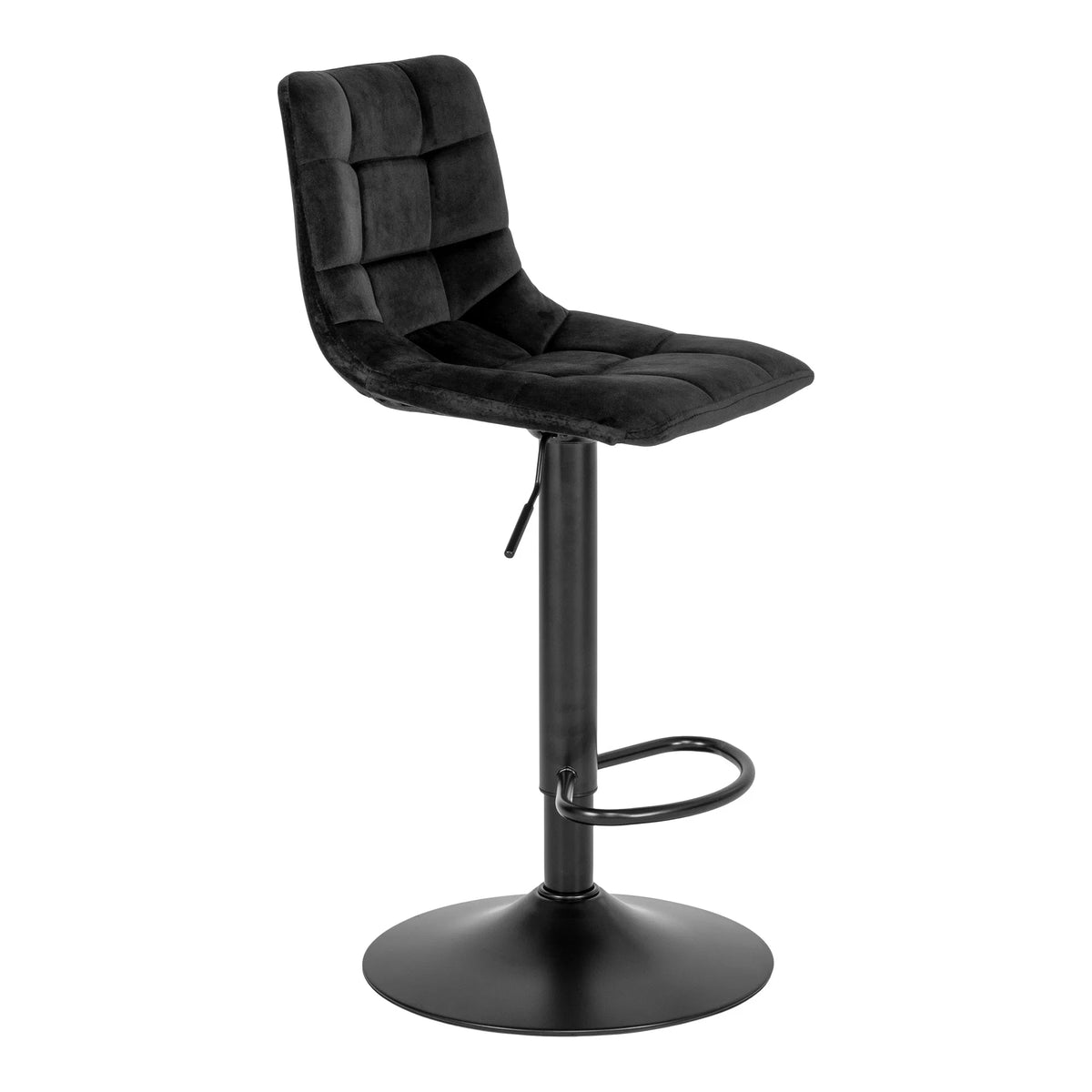 House Nordic, Middelfart Barstol Sammet Svart – set om 2