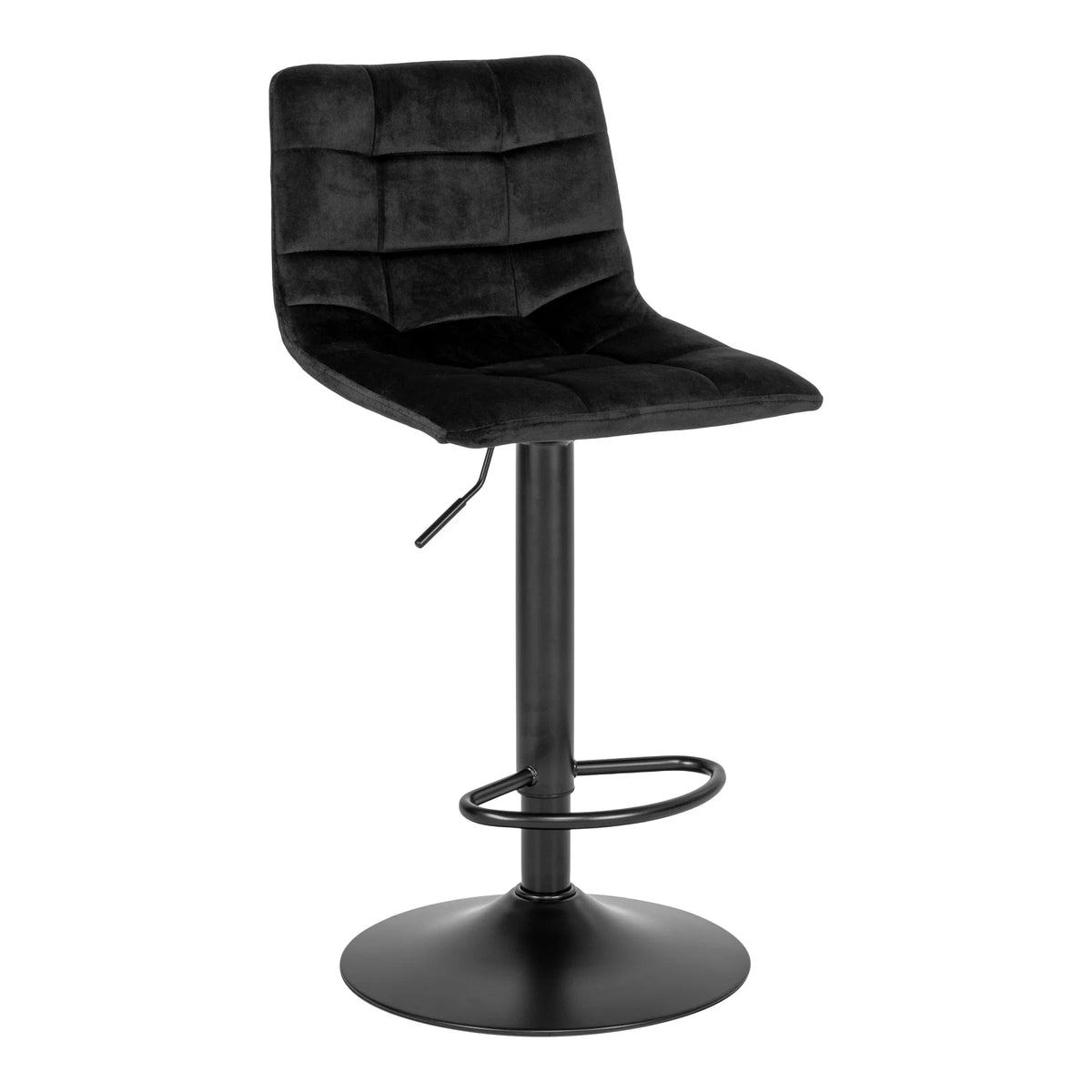 House Nordic, Middelfart Barstol Sammet Svart – set om 2