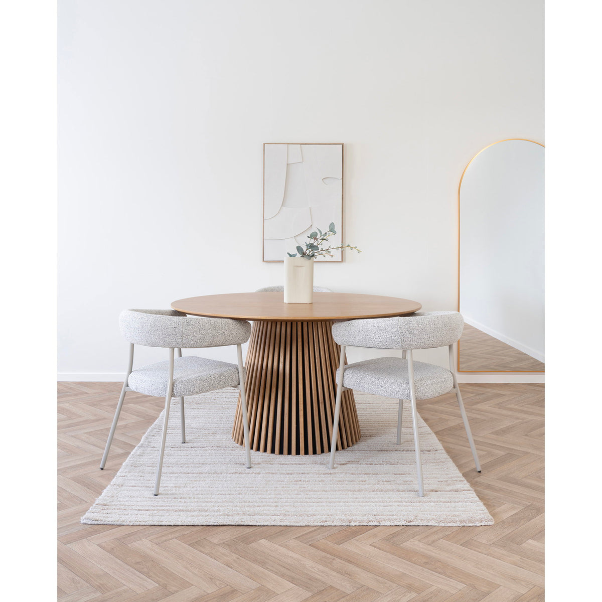 House Nordic, Trivio Matstol Sand med Grå Ben – set om 2