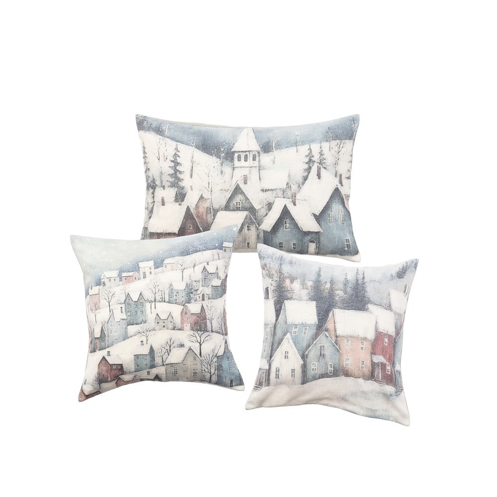 Mogihome, Village kuddfodral 45 × 45 cm – 4-pack