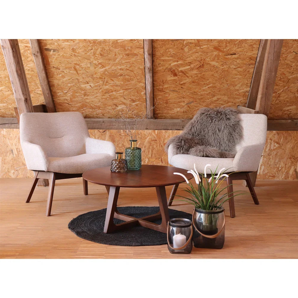 House Nordic, London Fåtölj Sand Valnötsben
