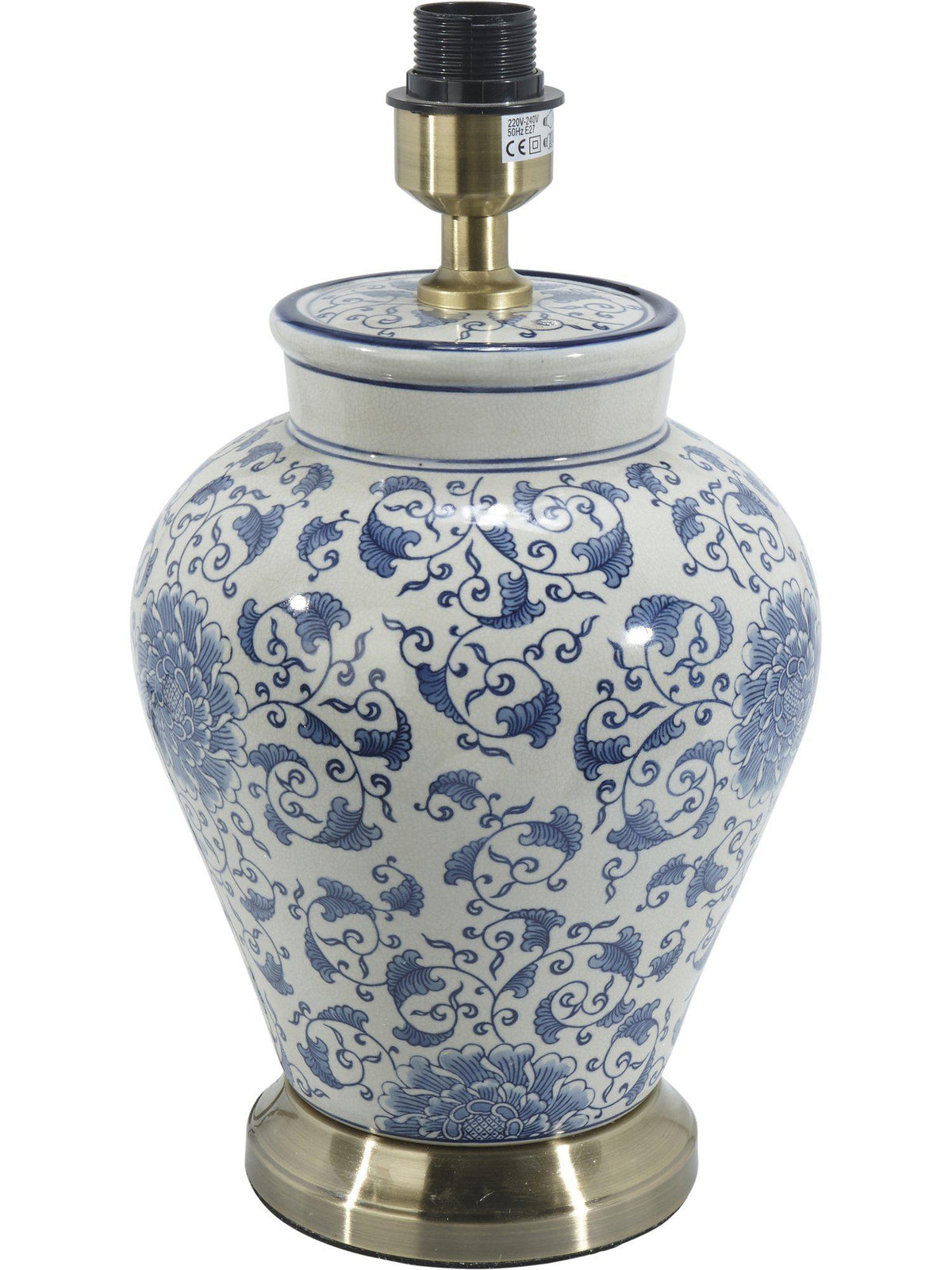 Fang Hong Lampfot – Vit/Blå 38 cm