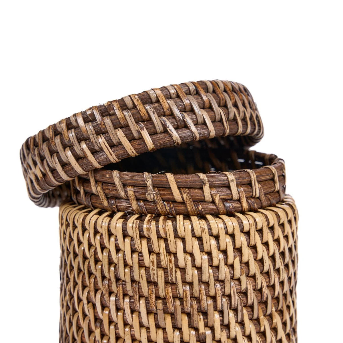 Bazar Bizar, Rattanburk med lock – Naturbrun