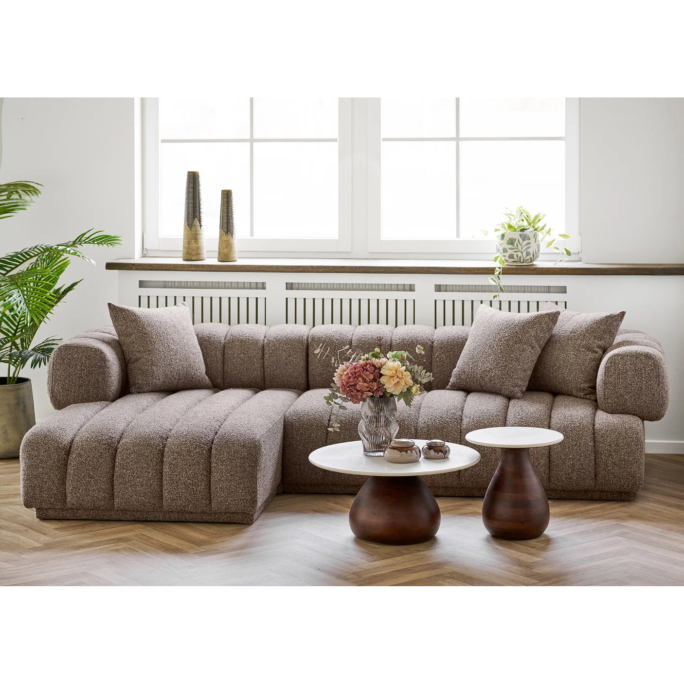 House Nordic, Aurora Loungesoffa Vänster Brun