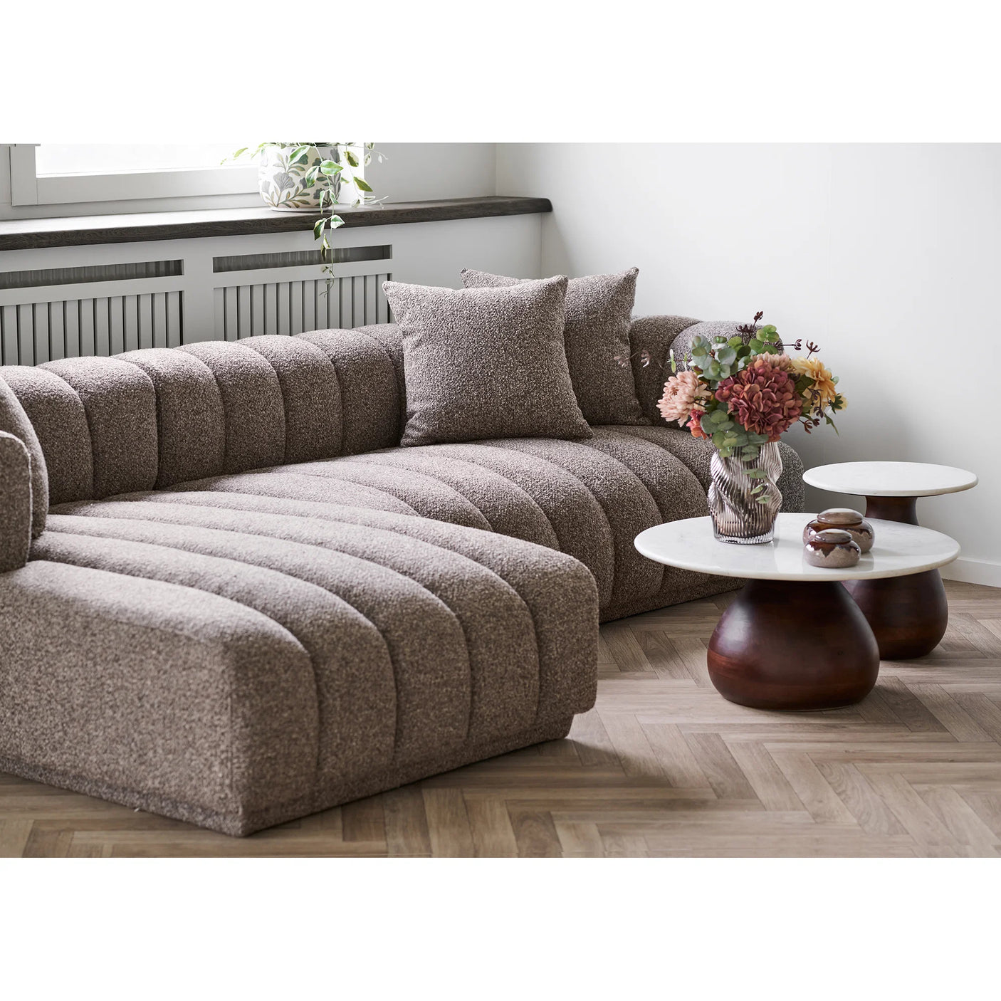 House Nordic, Aurora Loungesoffa Vänster Brun