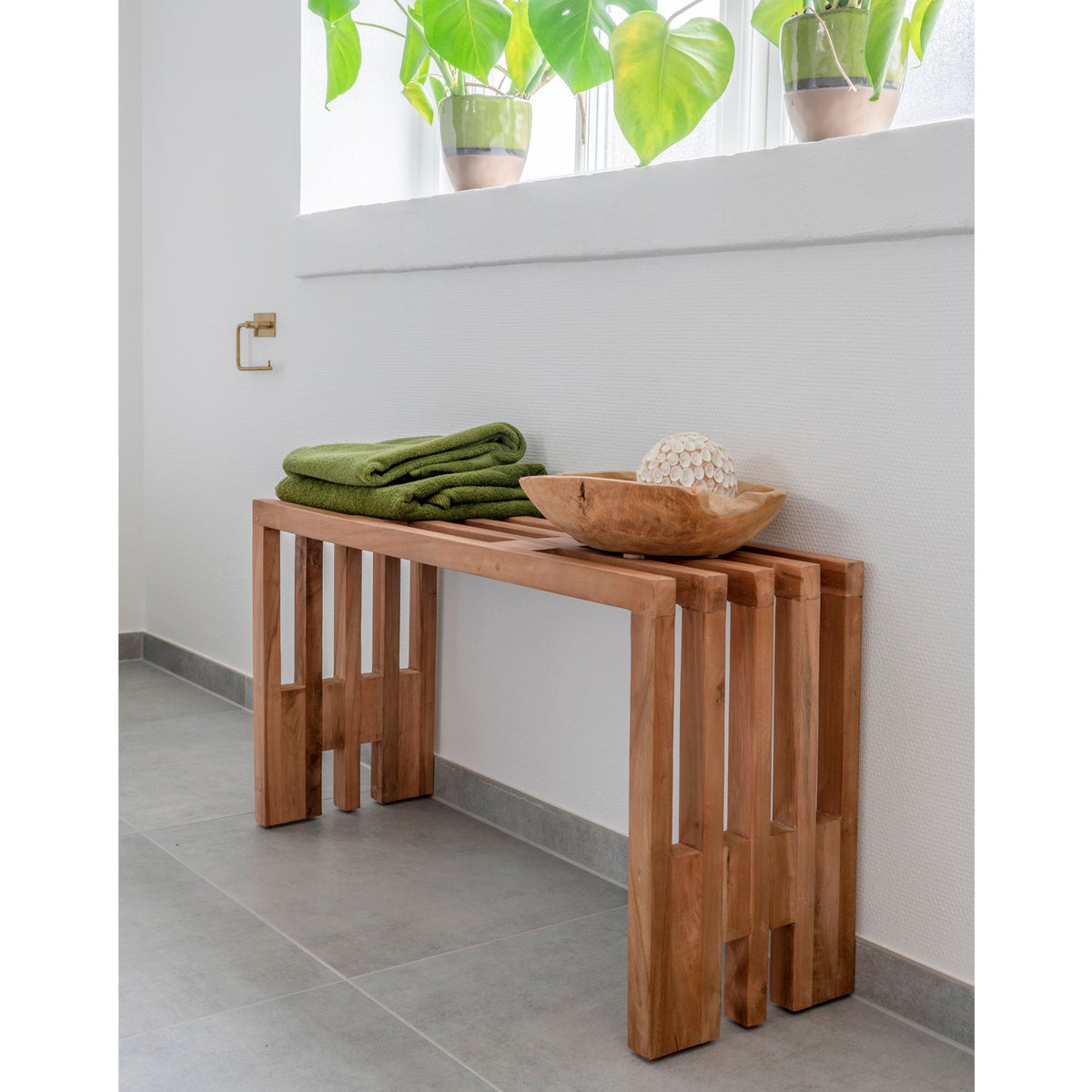 House Nordic, Benidorm Bänk Teak Natur 90 cm