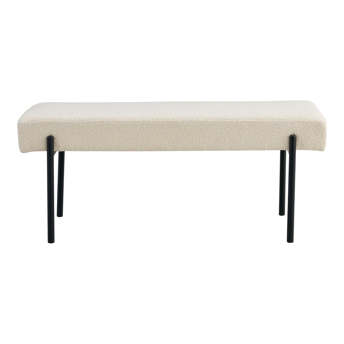 House Nordic, Swindon Bänk Bouclé Vit 100 cm