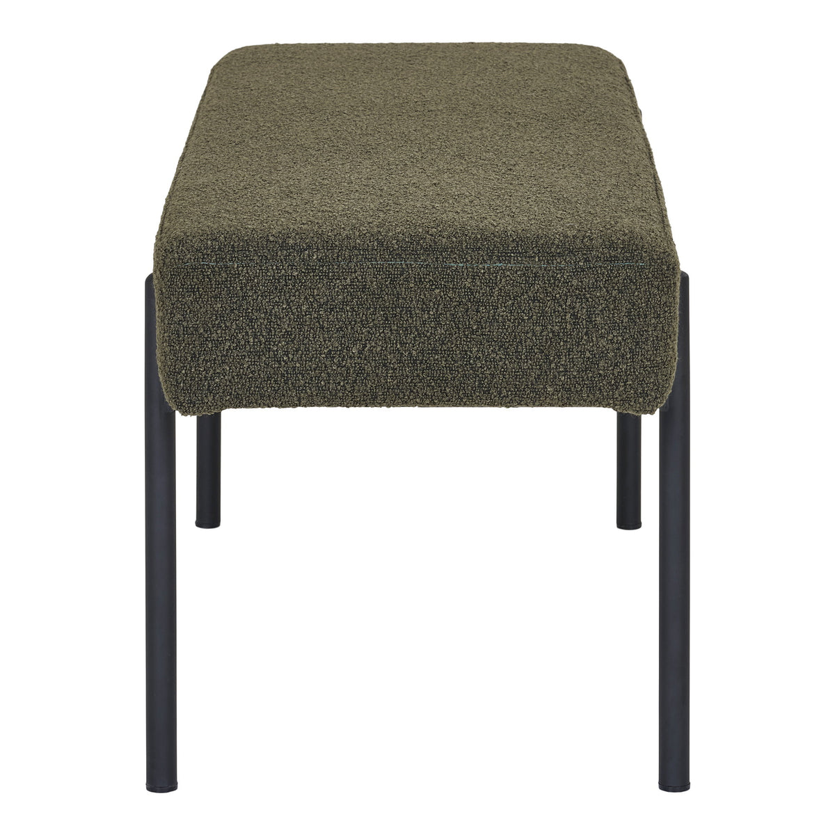 House Nordic, Swindon Bänk Bouclé Mörkgrön 100 cm
