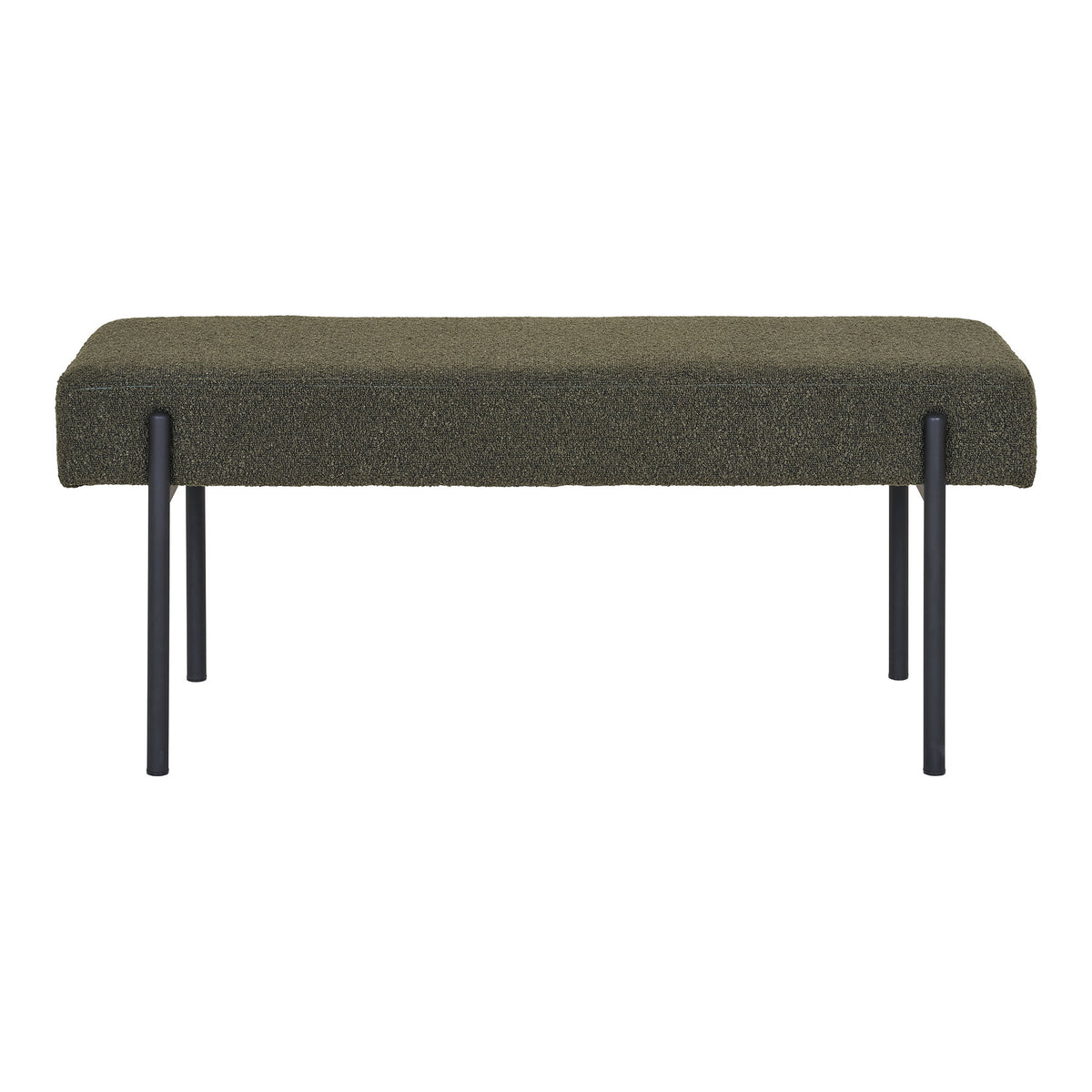 House Nordic, Swindon Bänk Bouclé Mörkgrön 100 cm