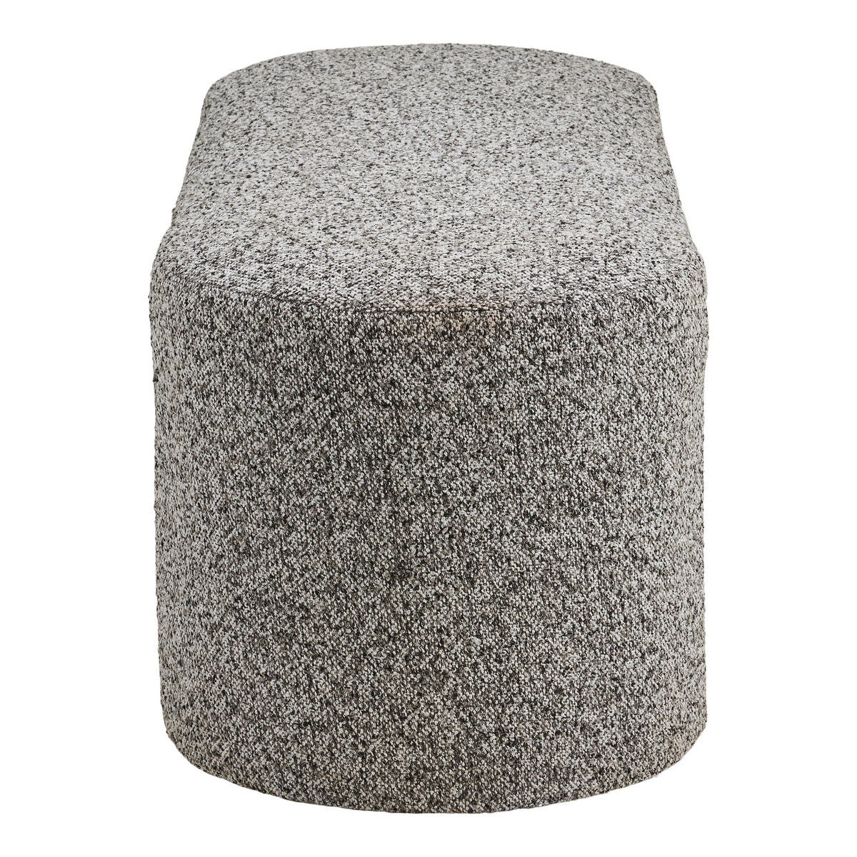 House Nordic, Westport Bänk Bouclé Svart / Vit 120 cm