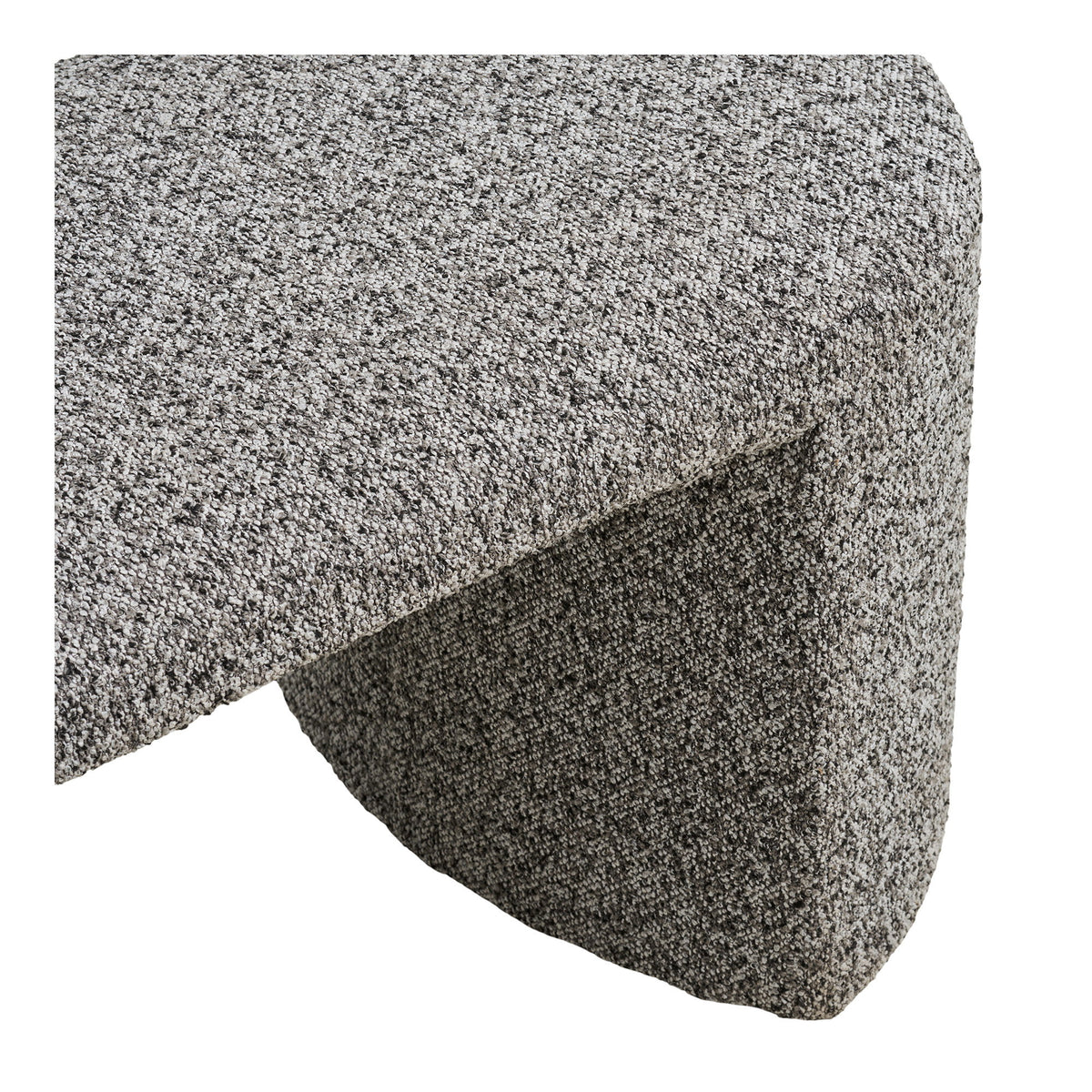 House Nordic, Westport Bänk Bouclé Svart / Vit 120 cm