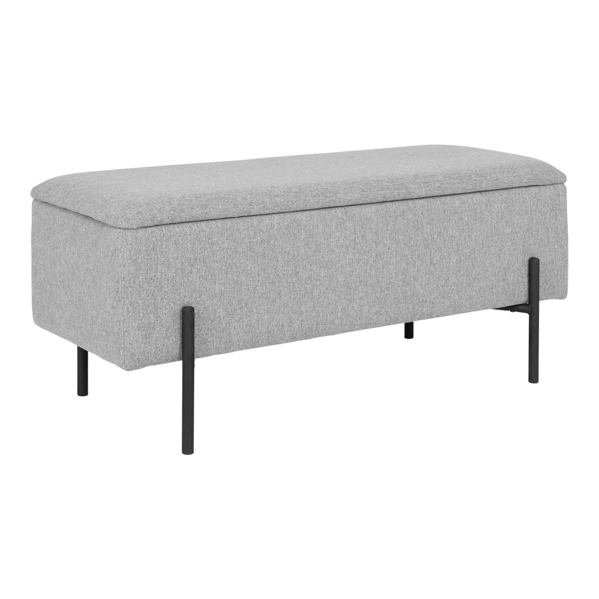 House Nordic, Watford Bänk med Förvaring Ljusgrå 95 cm