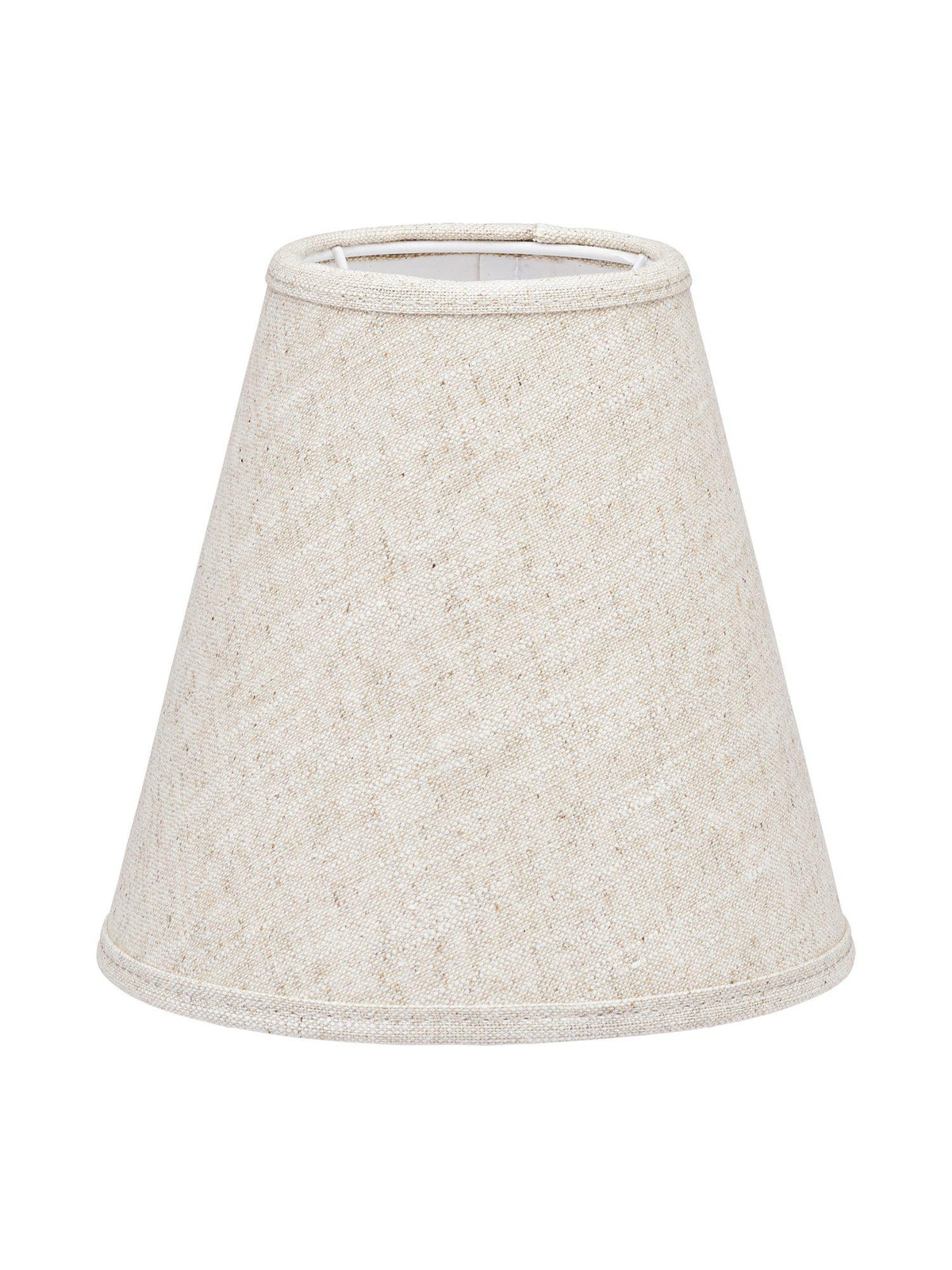 Toppringskärm E14 – Lin natur/vit 15 cm