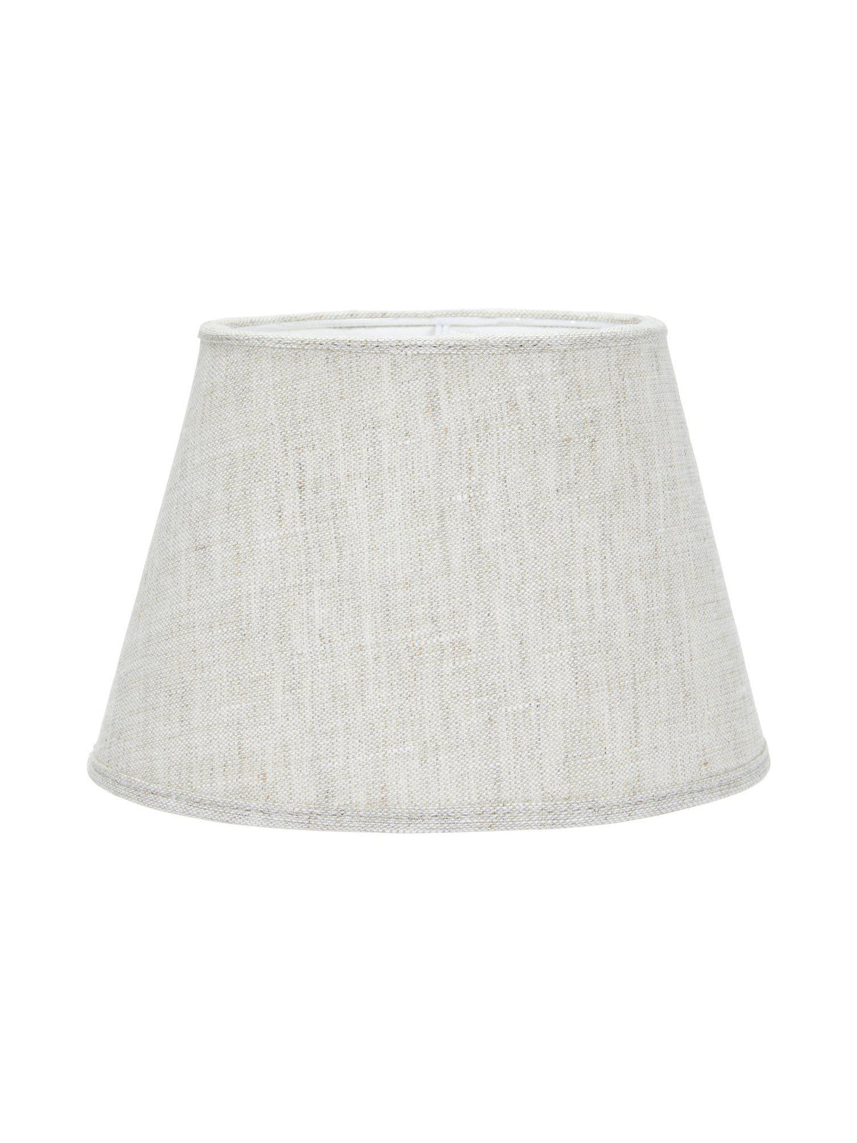 Oval Lampskärm – Lin natur/vit 42 cm