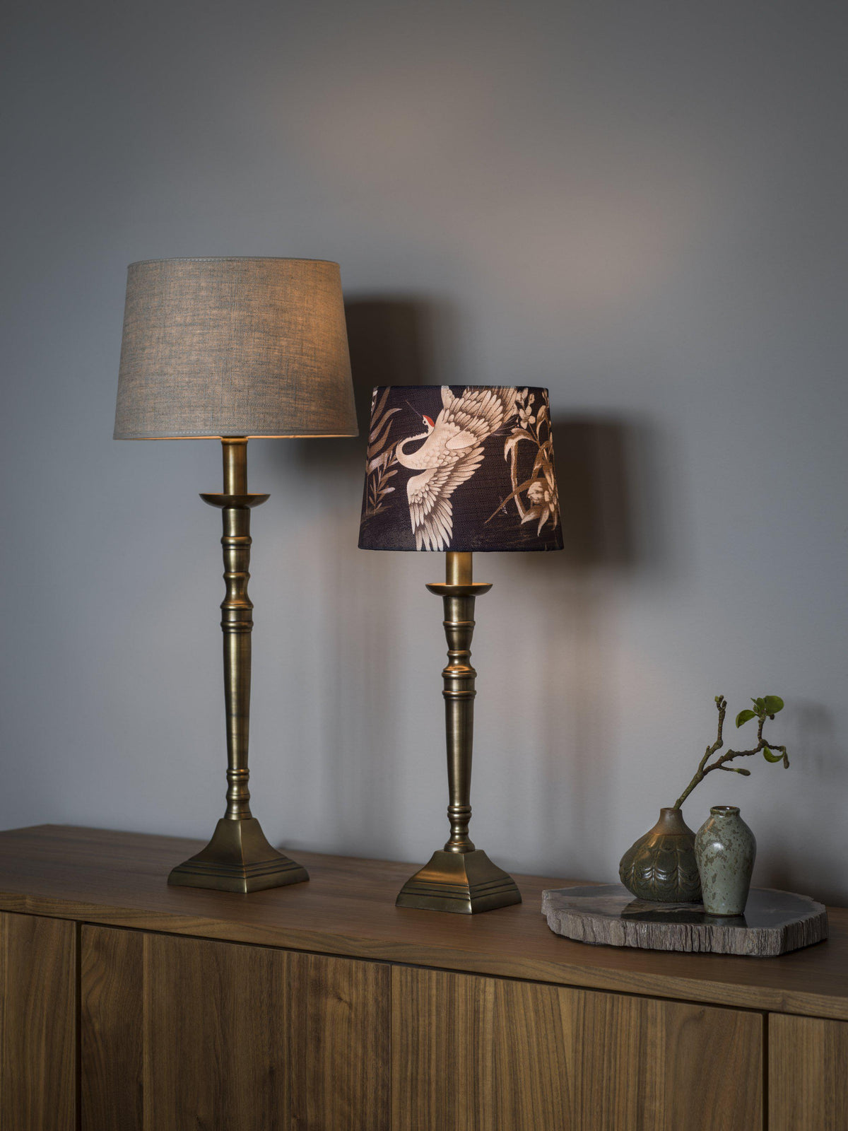 Salong Lampfot – Antikmässing 53 cm