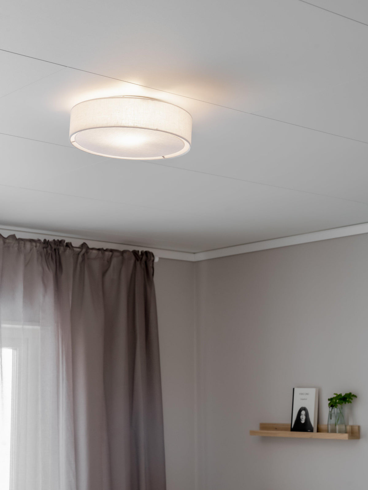 Sam Plafond Linne – Vit 33 cm