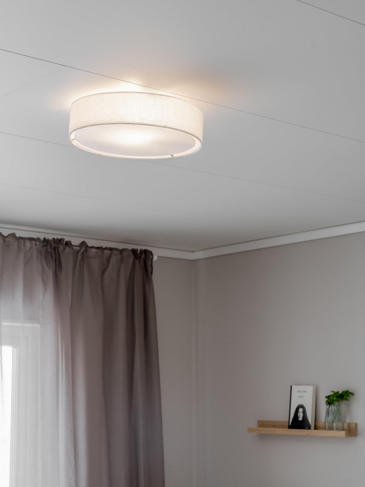 Sam Plafond Linne – Vit 45 cm