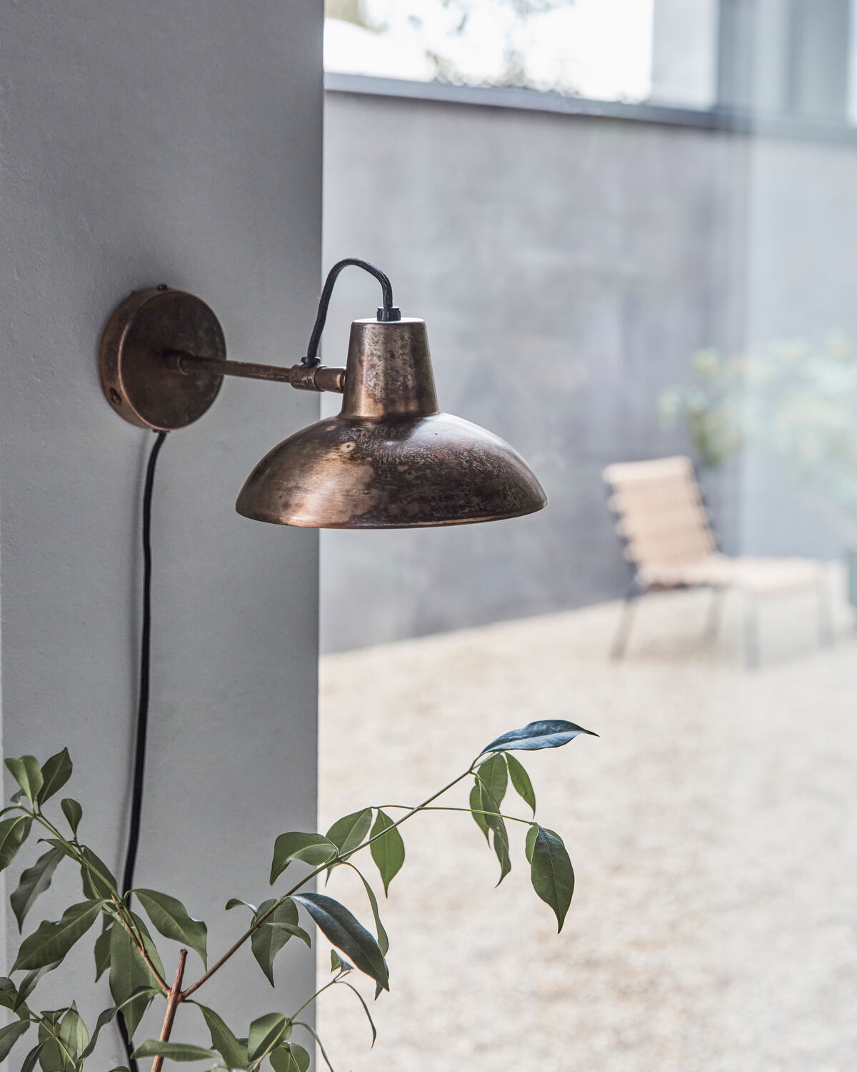Vägglampa, HDDesk, Antik brun