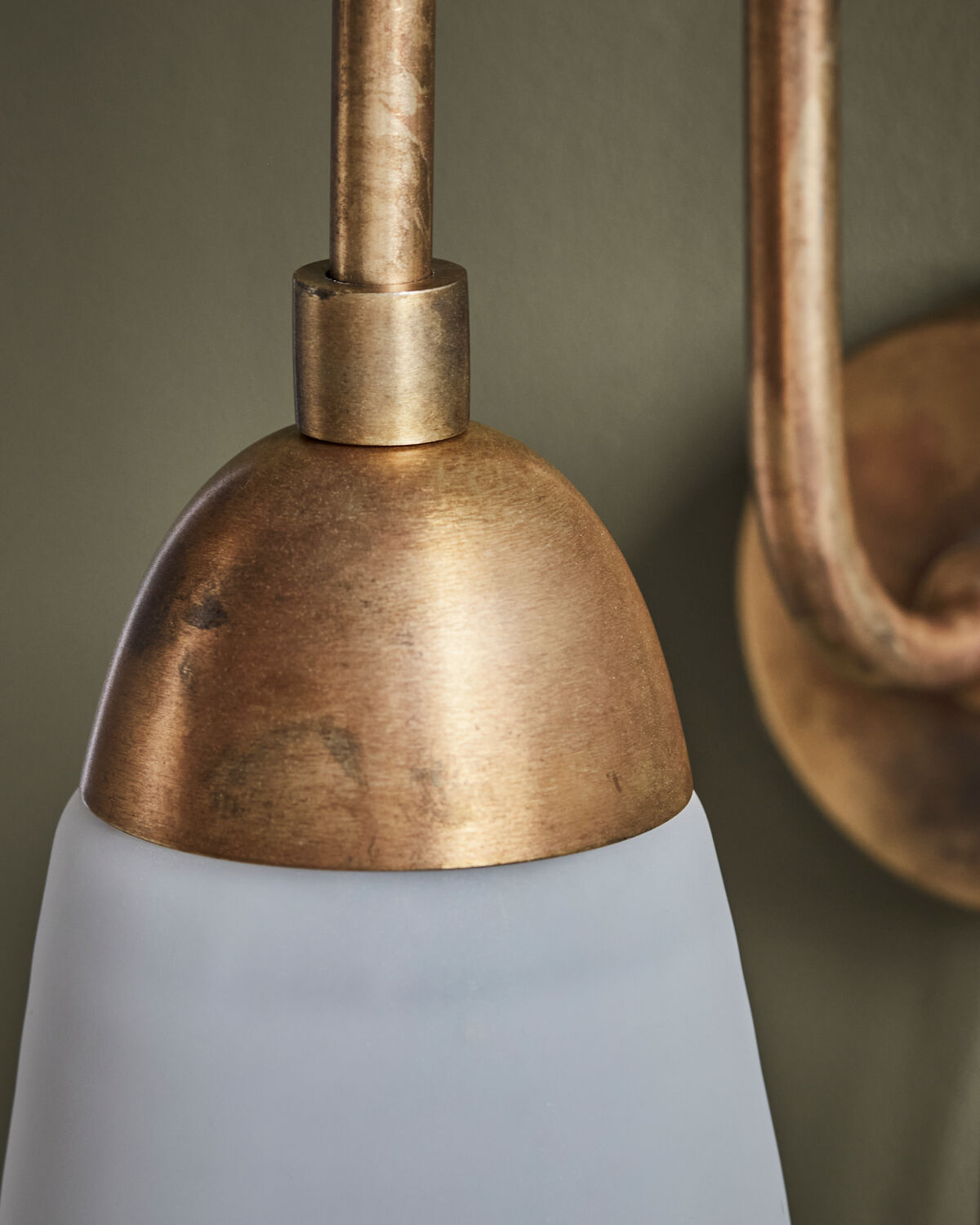 Vägglampa, HDDrop, Antik mässing