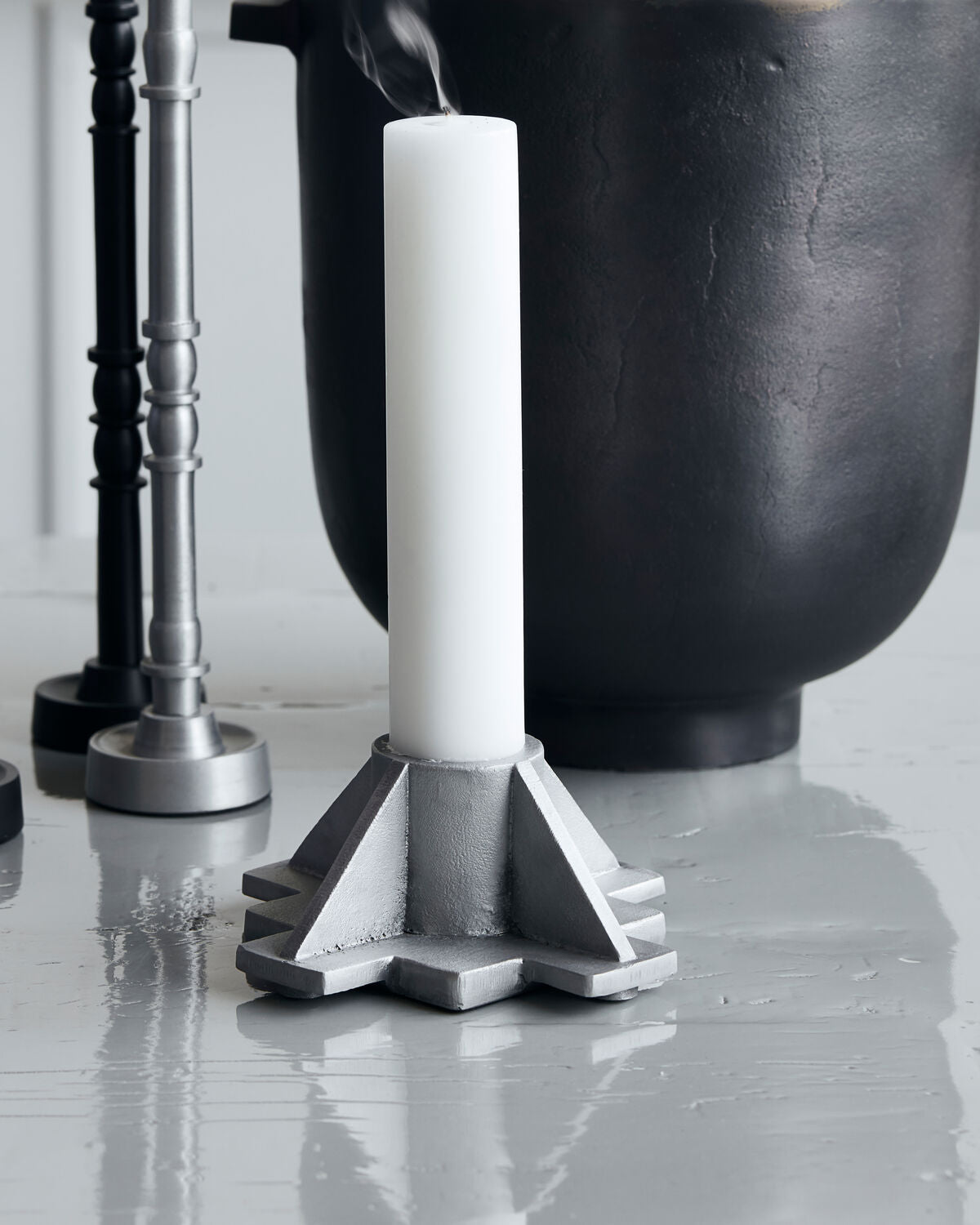 Ljusstake, HDCastle, Antikt aluminium