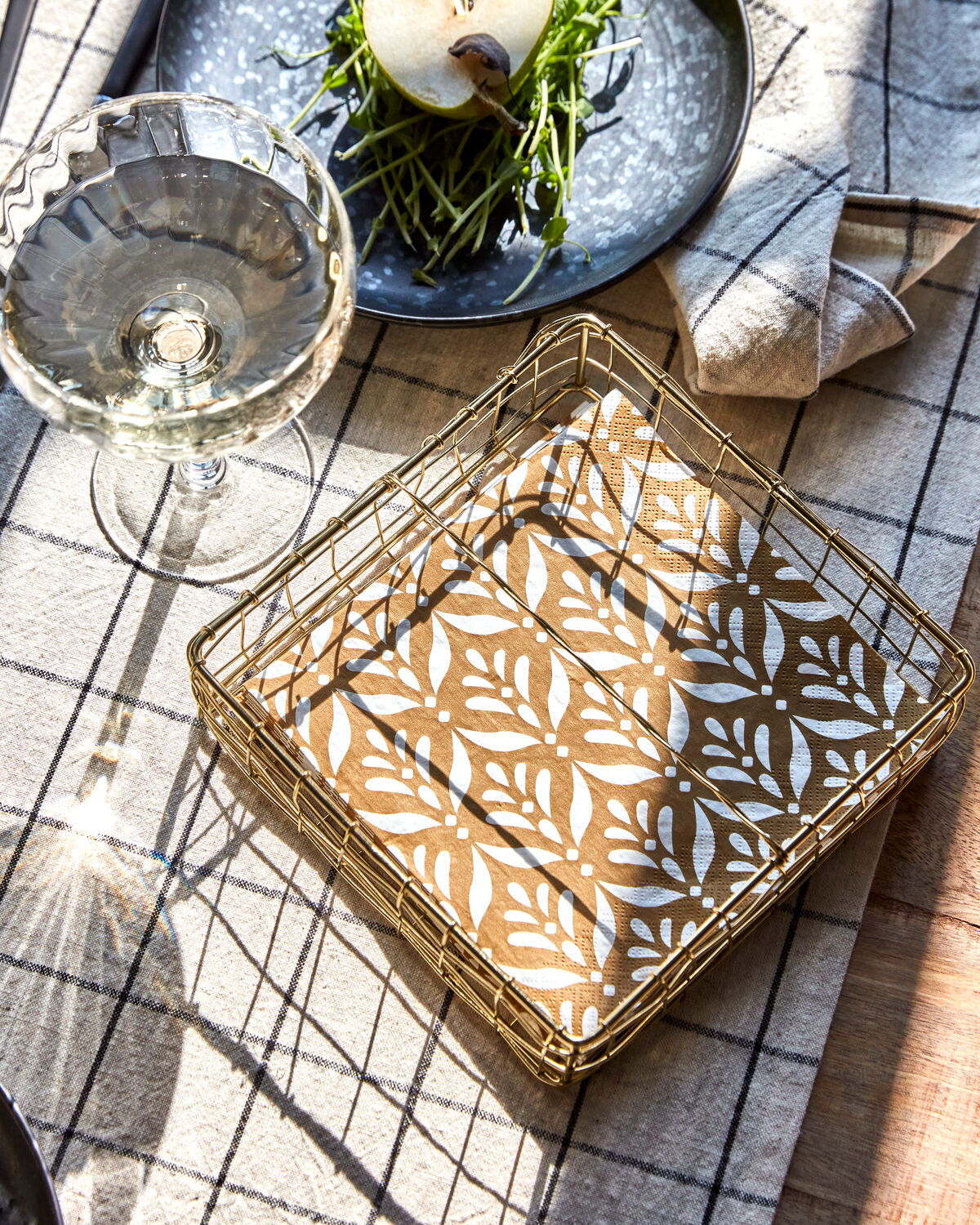 Napkin basket, HDBring, Gyllen