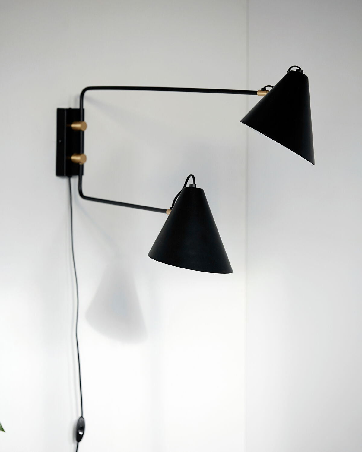 Vägglampa, HDClub Double, Svart