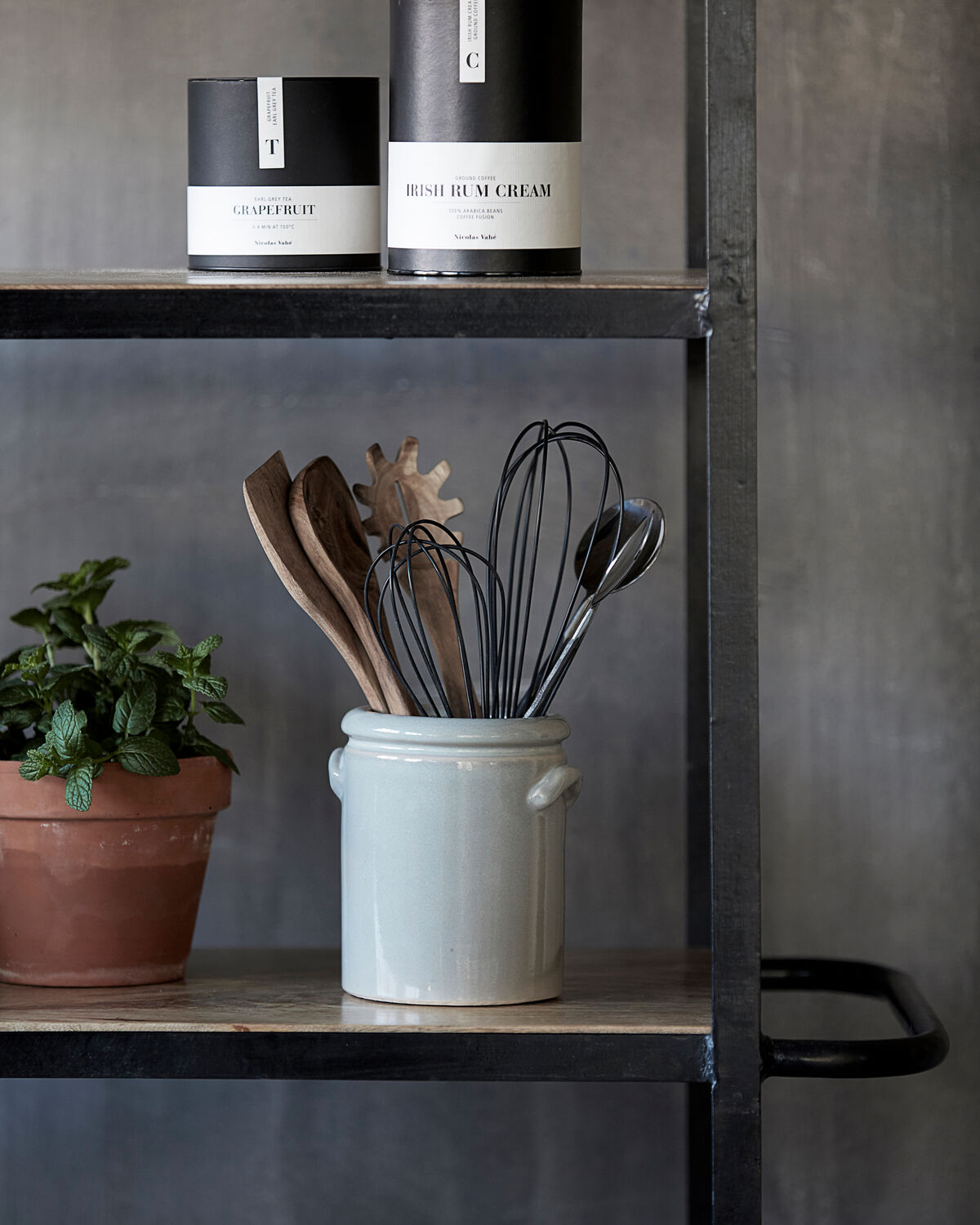 Salladsbestick, HDStyle, Svart, Silver