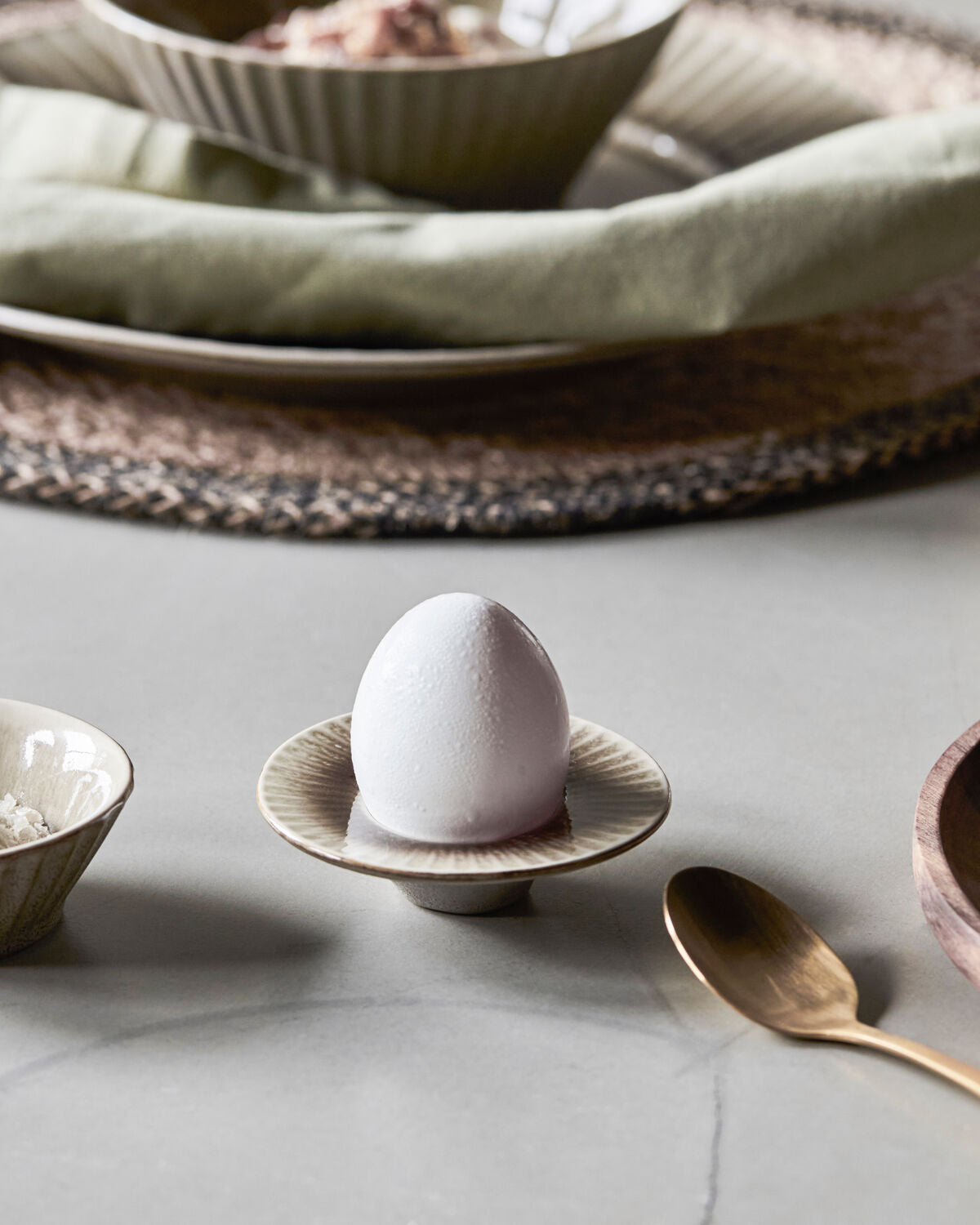 Äggkopp, HDPleat, Grå, Brun