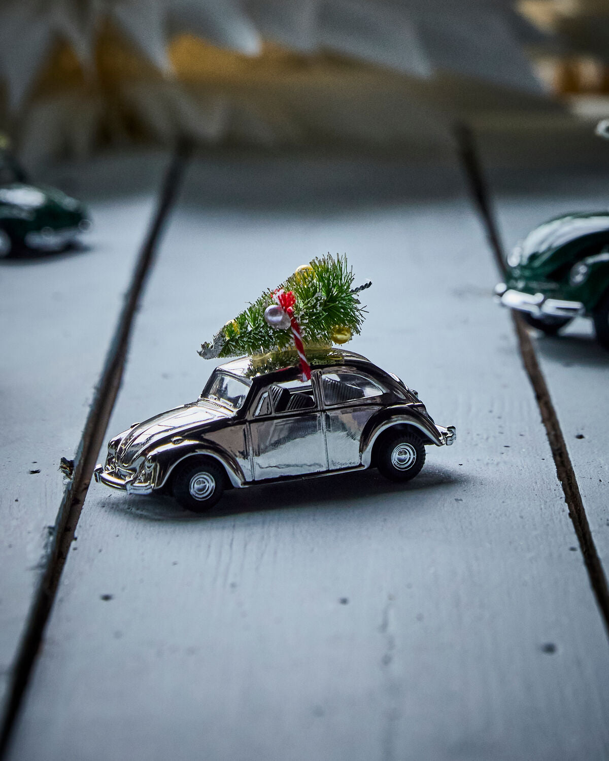 Dekoration, HDMini Xmas car, Silver