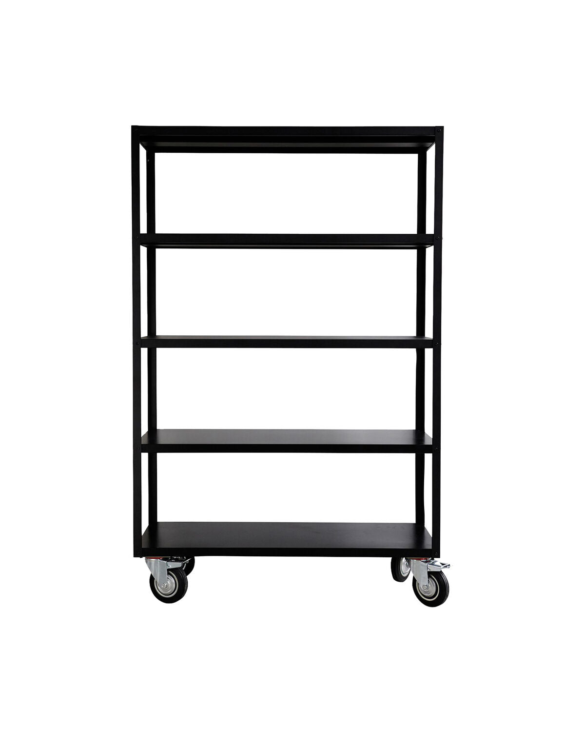 Reol med 4 hjul, HDTrolley, Mattsvart