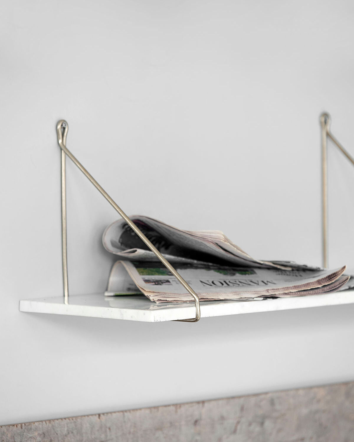 Hylla, HDMarble, Vit marmor