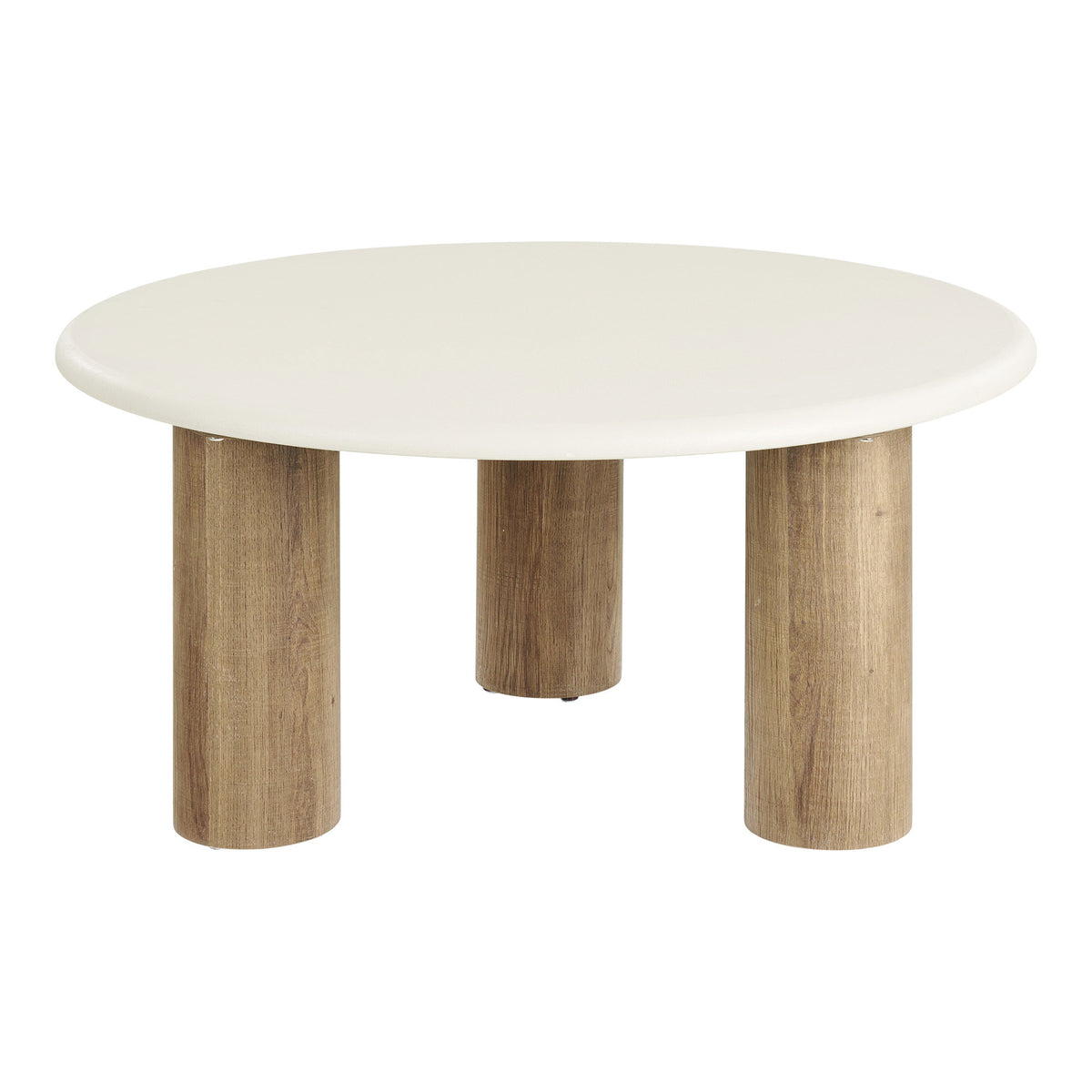 House Nordic, Fondi Runt Soffbord Cementlook Sand / Brun Ø80 cm