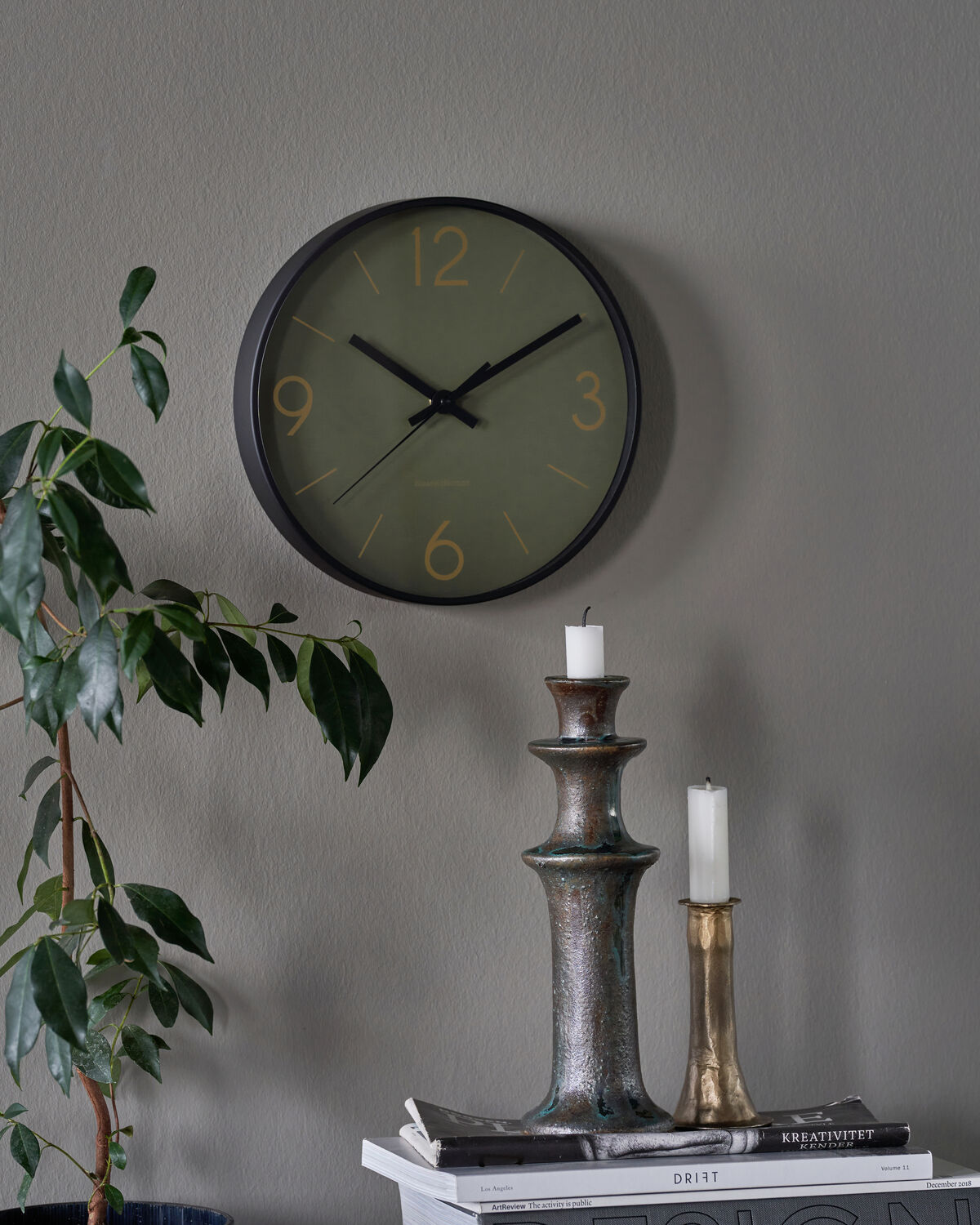Väggur, HDTime, Mörkgrön