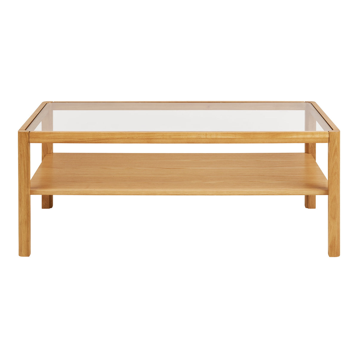 House Nordic, Lourmarin Soffbord Ek / Härdat Glas Natur 110x60 cm