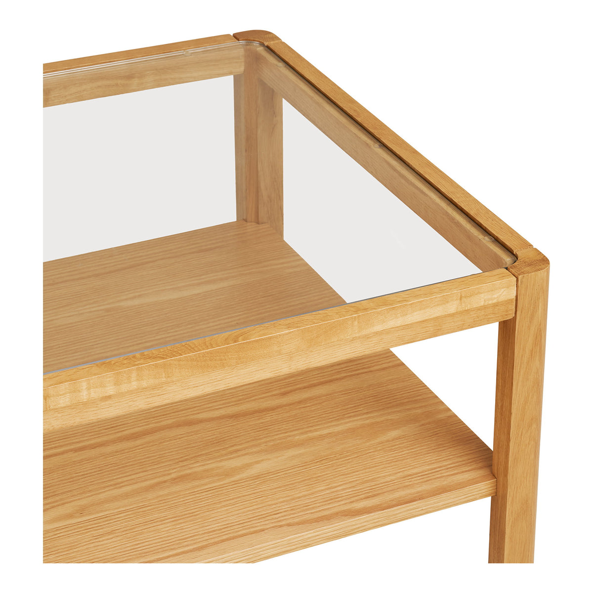 House Nordic, Lourmarin Soffbord Ek / Härdat Glas Natur 110x60 cm