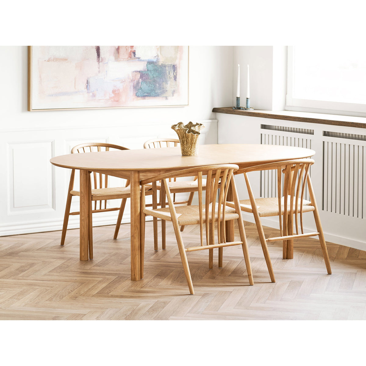 House Nordic, Bundaberg Utdragbart Matbord Ekfaner Natur 200–300 cm