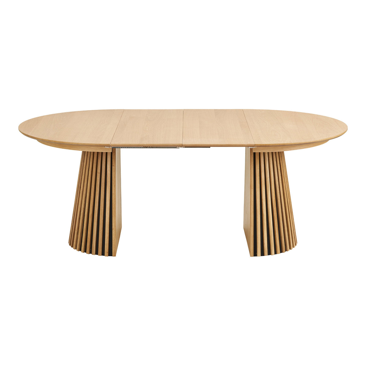 House Nordic, Osaka Runt Utdragbart Matbord Ekfaner Natur Ø120–200 cm