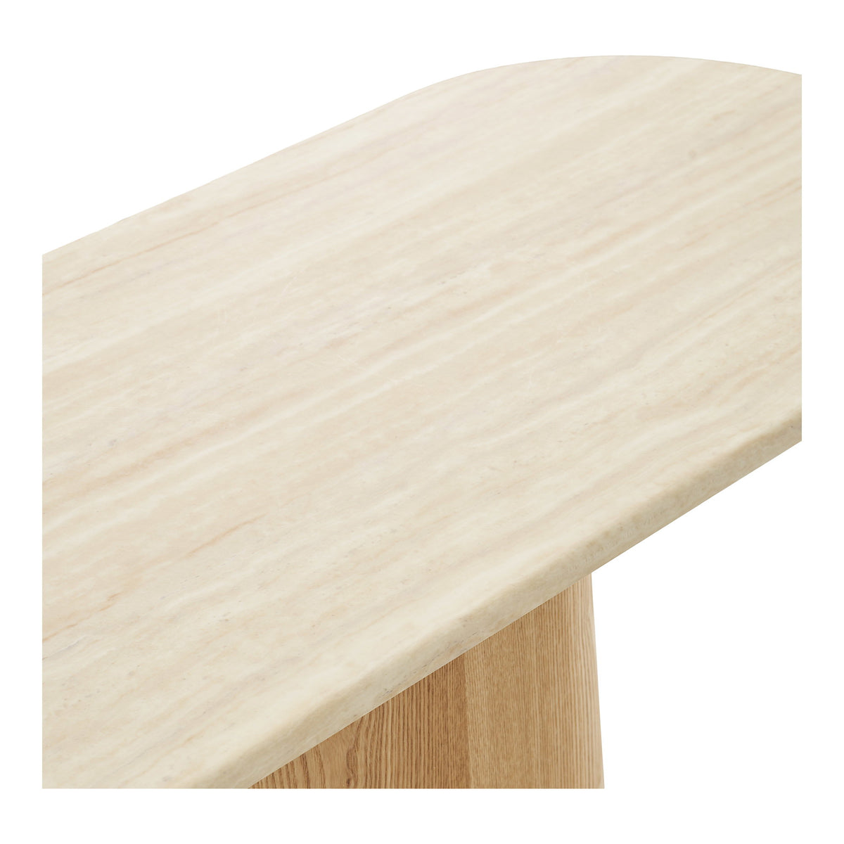 House Nordic, Larvik Konsolbord Marmorlook/Ask Natur/Offwhite 130 cm