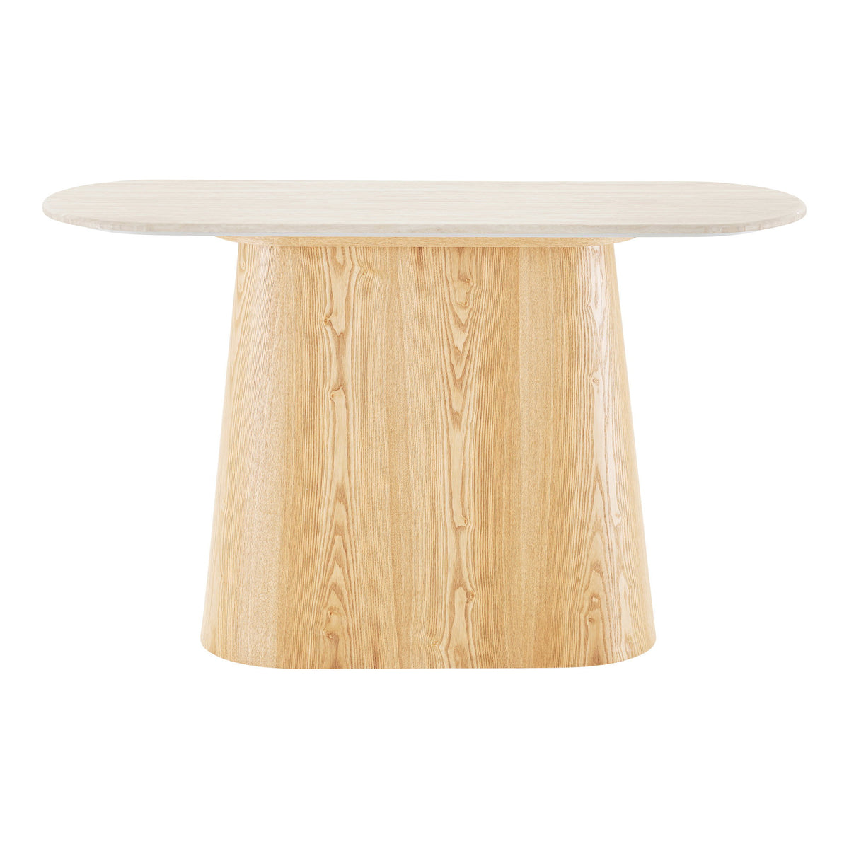 House Nordic, Larvik Konsolbord Marmorlook/Ask Natur/Offwhite 130 cm
