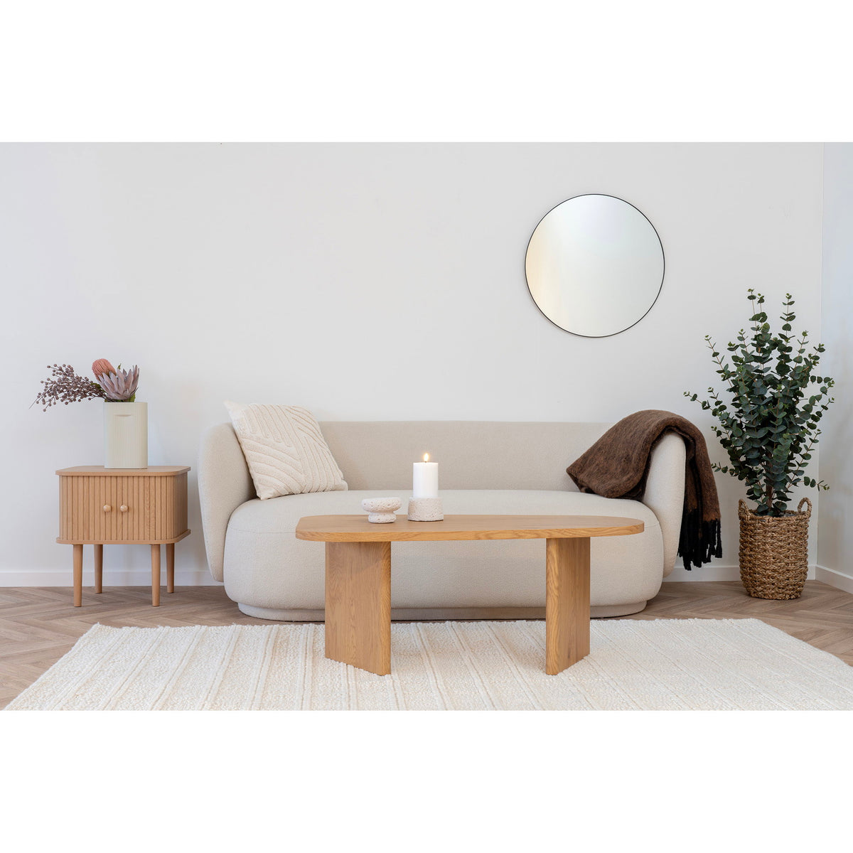House Nordic, Nikko Sidobord Natur 2 Dörrar 45 cm