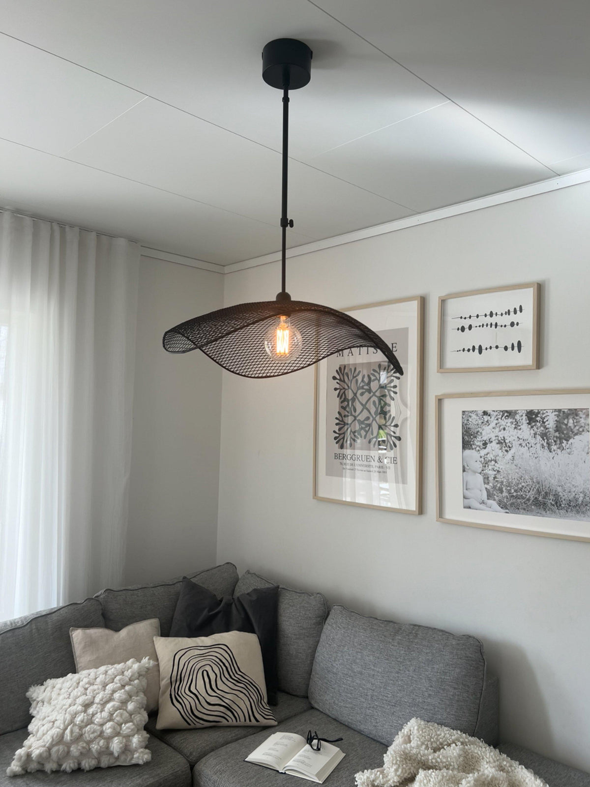 Vivi Taklampa 61cm – Svart metall takkopp art. 2606103-7003 16 cm