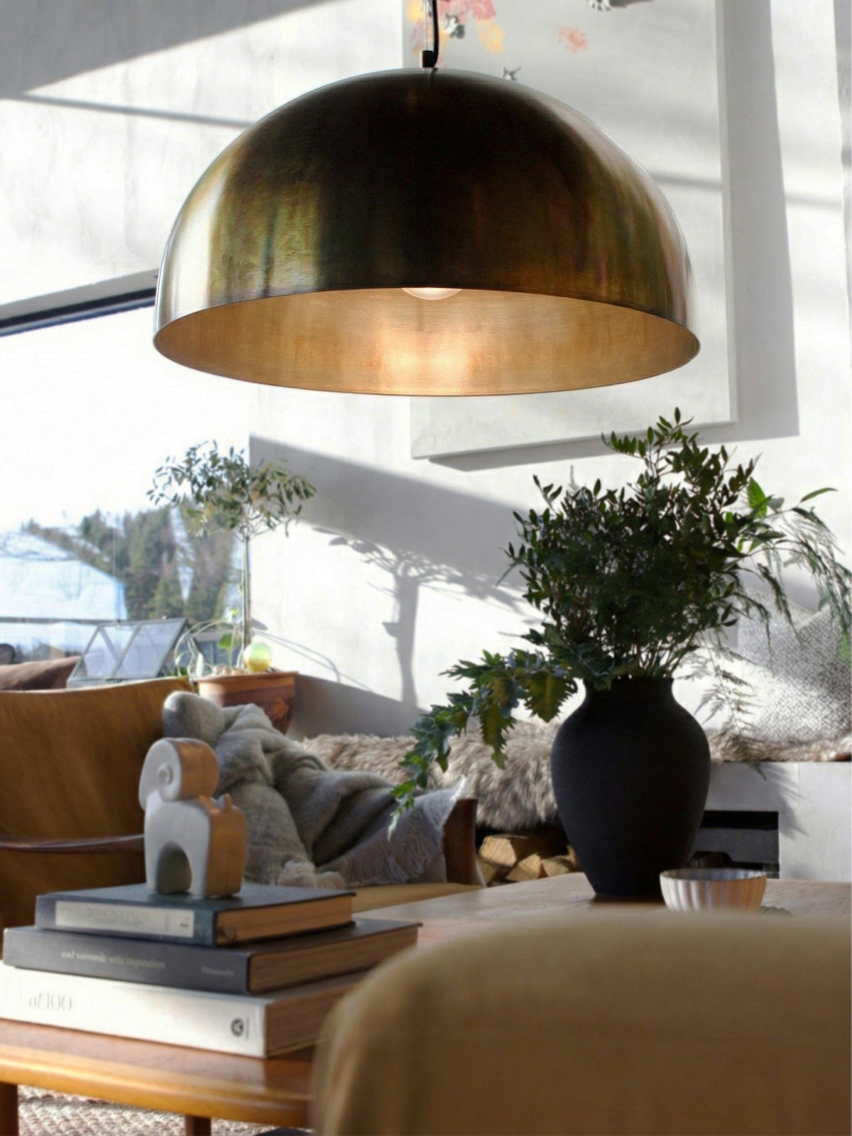 Cortina Taklampa – Oiled brass 55 cm