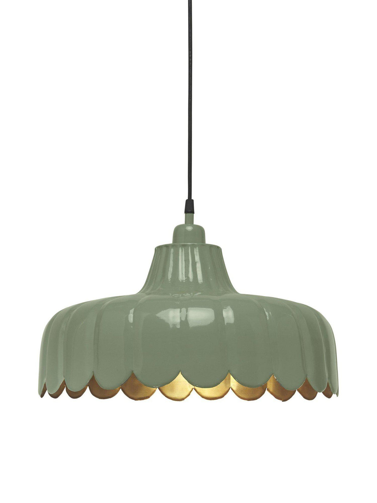 Wells Taklampa – Mossa/guld 43 cm