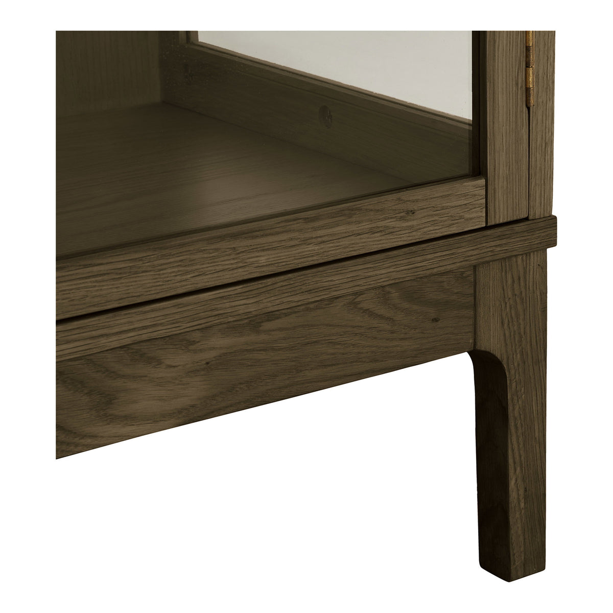 House Nordic, Zamora Vitrinskåp Ek Mörkbrun 2 Glasdörrar 180 cm