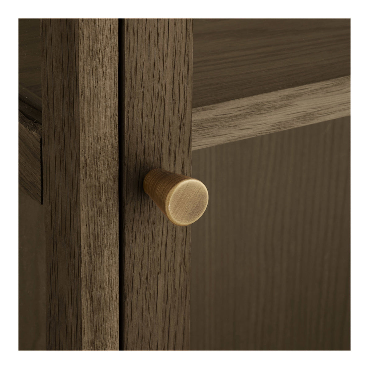 House Nordic, Zamora Vägghängt Vitrinskåp Ek Mörkbrun 60 cm