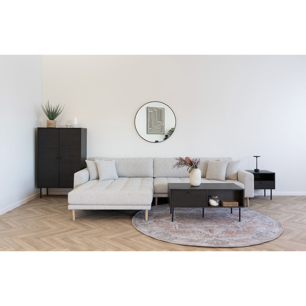 House Nordic, Kyoto Highboard Ekfaner Rökt 2 Dörrar 130 cm