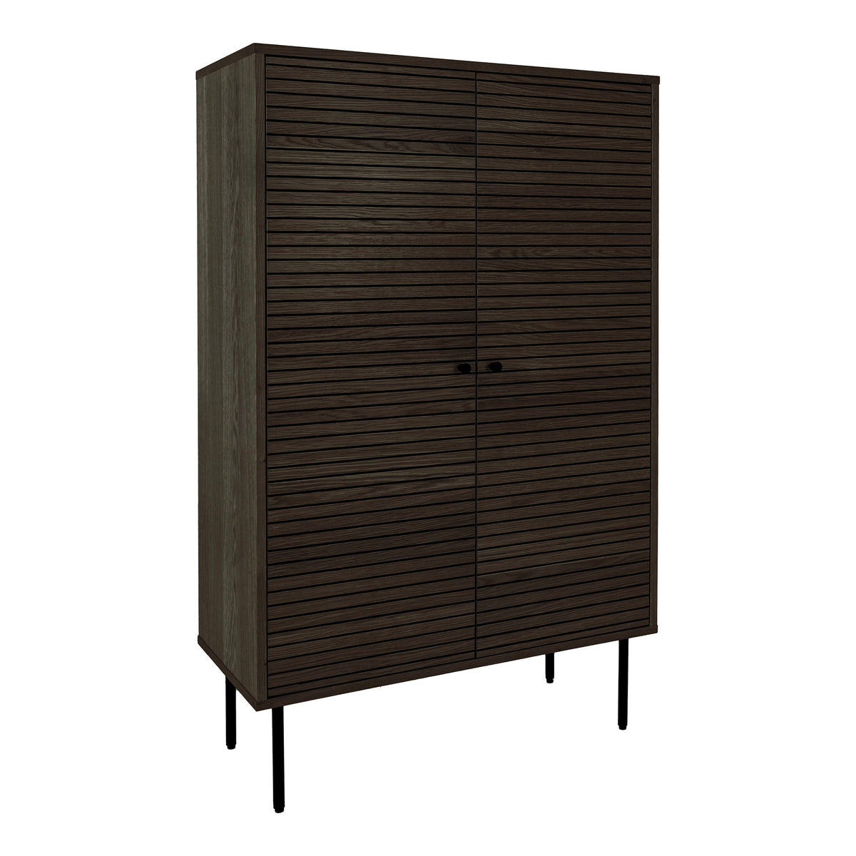 House Nordic, Kyoto Highboard Ekfaner Rökt 2 Dörrar 130 cm