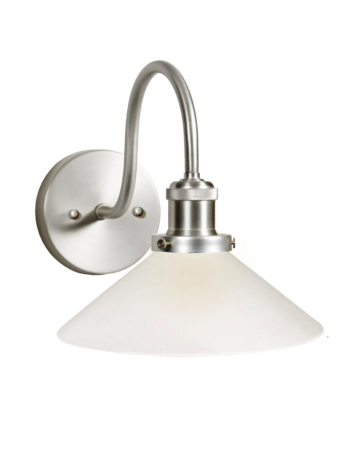 August Vägglampa IP23 – Opal krom 25 cm