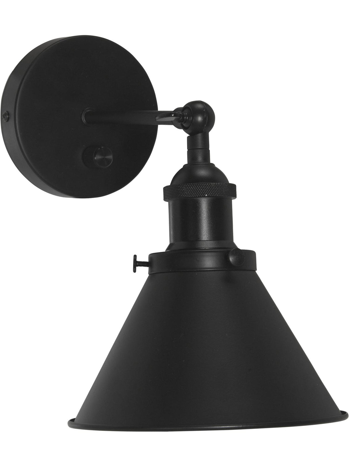 Anton vägglampa Svart 18cm, dimbar